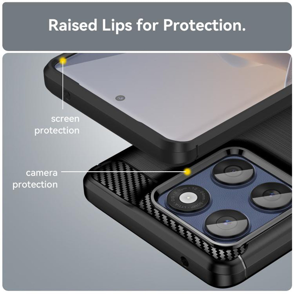 Case for Motorola Edge 60 Fusion / Edge 60, Techsuit, Carbon, Black