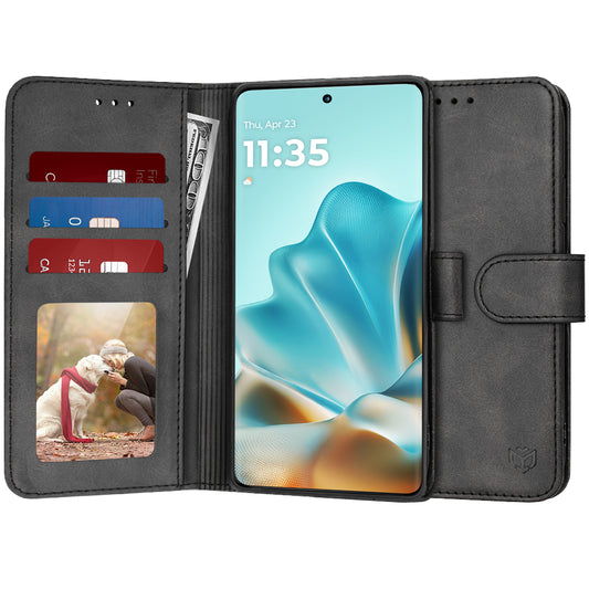 Suojakuori Motorola Edge 60 Fusion / Edge 60, Techsuit, Diary Book, Musta