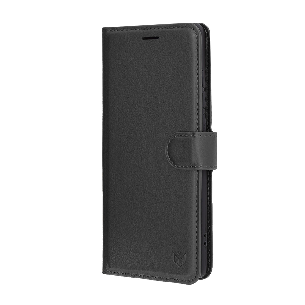 Kuori Motorola Edge 60 Fusion / Edge 60:lle, Techsuit, nahkainen folio, musta