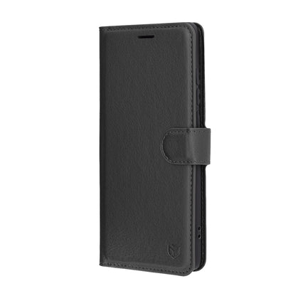 Kuori Motorola Edge 60 Fusion / Edge 60:lle, Techsuit, nahkainen folio, musta