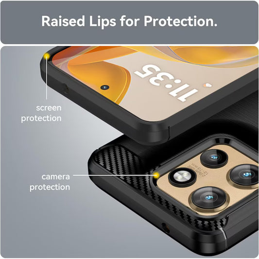 Suojakotelo Motorola Edge 60 Neo / Edge 50 Neo, Techsuit, Hiili, Sininen