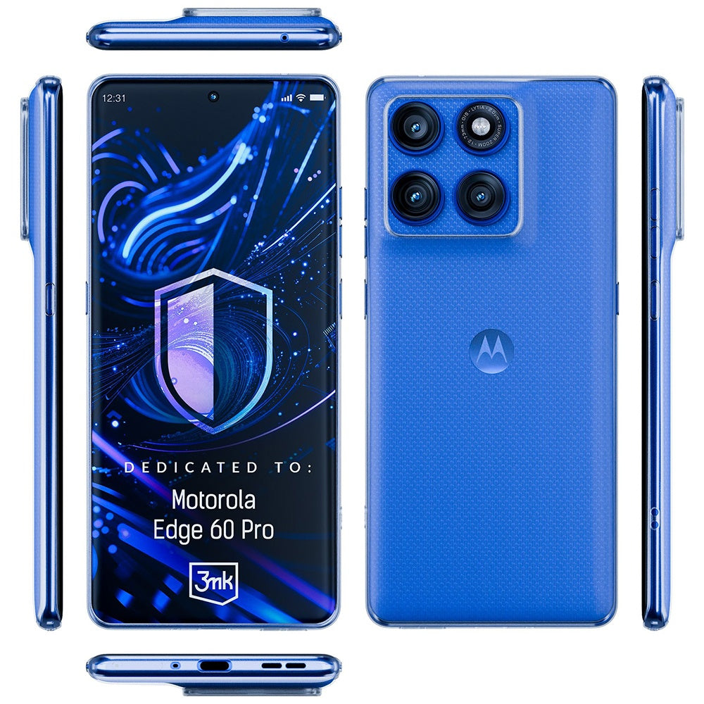 Kuori Motorola Edge 60 Pro:lle, 3MK, Kirkas, Läpinäkyvä