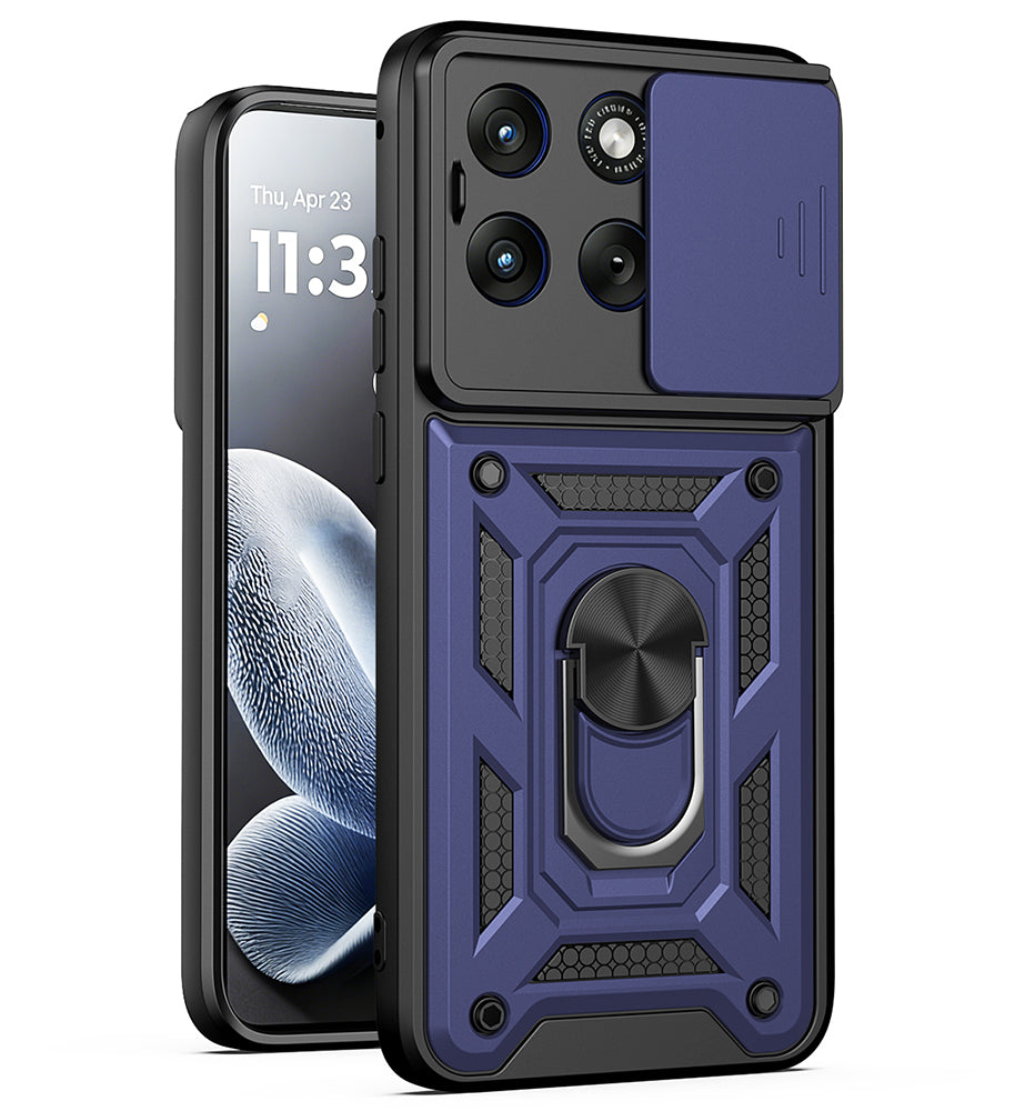 Kotelo Motorola Edge 70 Fusion, Techsuit, CamShield, Sininen