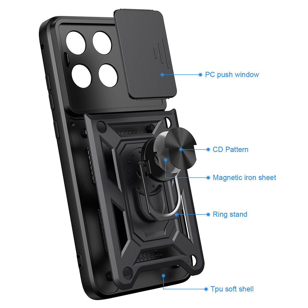 Kotelo Motorola Edge 70 Fusion, Techsuit, CamShield, Sininen