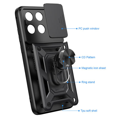 Kotelo Motorola Edge 70 Fusion, Techsuit, CamShield, Sininen