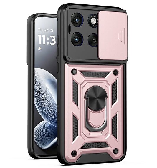 Kuori Motorola Edge 70 Fusionille, Techsuit, CamShield, Vaaleanpunakultainen