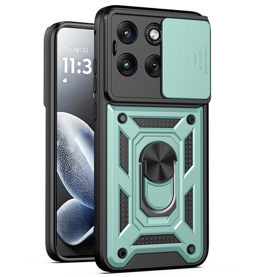Suojakuori Motorola Edge 70 Fusionille, Techsuit, CamShield, Vihreä