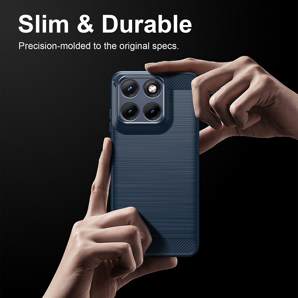 Suojakuori Motorola Edge 70 Fusionille, Techsuit, Hiili, Sininen