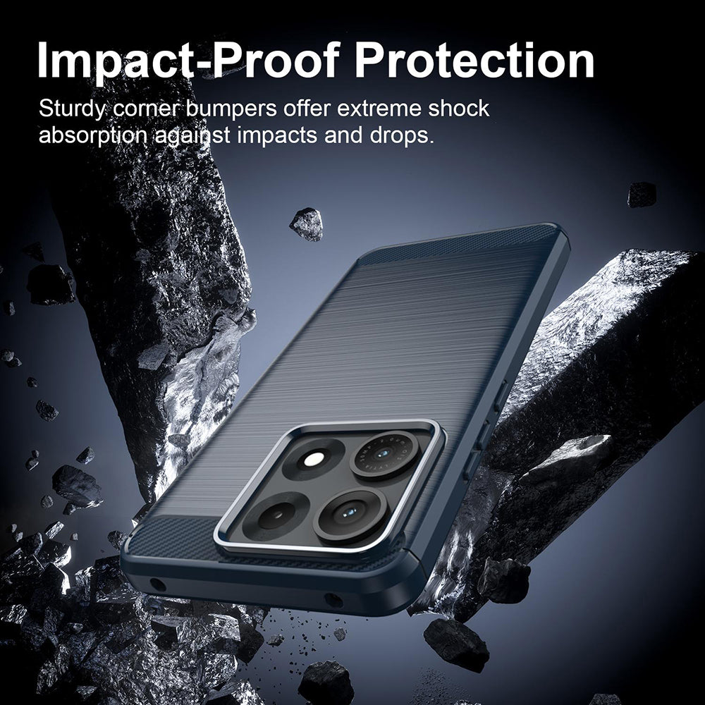 Suojakuori Motorola Edge 70 Maxille, Techsuit, Hiili, Sininen