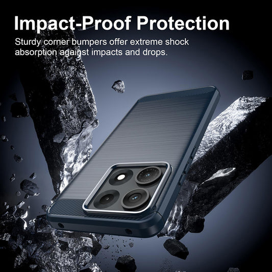 Suojakuori Motorola Edge 70 Maxille, Techsuit, Hiili, Sininen