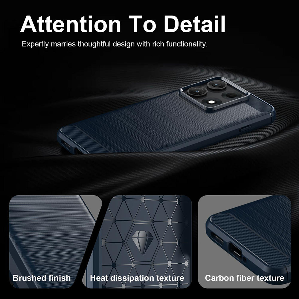 Suojakuori Motorola Edge 70 Maxille, Techsuit, Hiili, Sininen