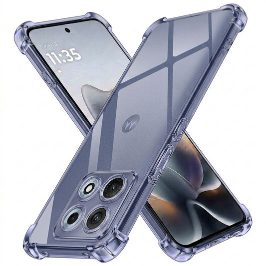 Kuori Motorola Edge 70 Max:lle, Techsuit, Iskunkestävä Kirkas, Savunvärinen