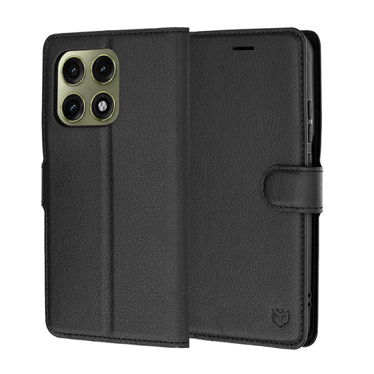 Kuori Motorola Edge 70 Pro:lle, Techsuit, nahkainen folio, musta
