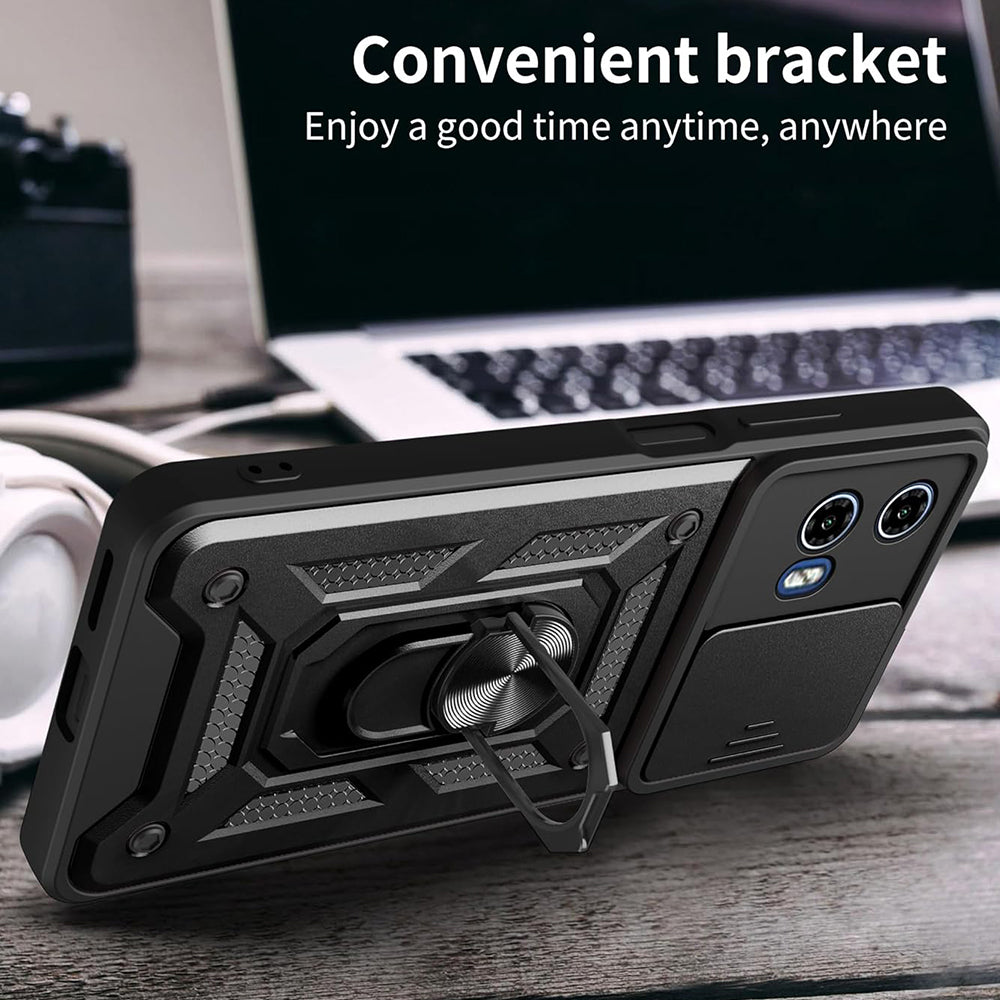 Kuori Motorola Moto G15 / G15 Power -puhelimelle, Techsuit, CamShield, Musta