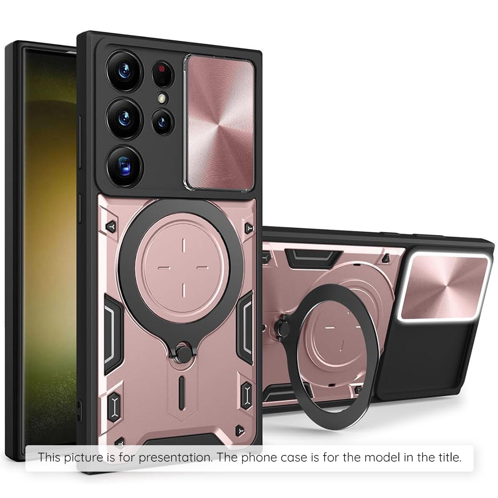 Suojakuori Motorola Moto E15 / G05:lle, Techsuit, CamGuard Pro, Vaaleanpunainen Kulta