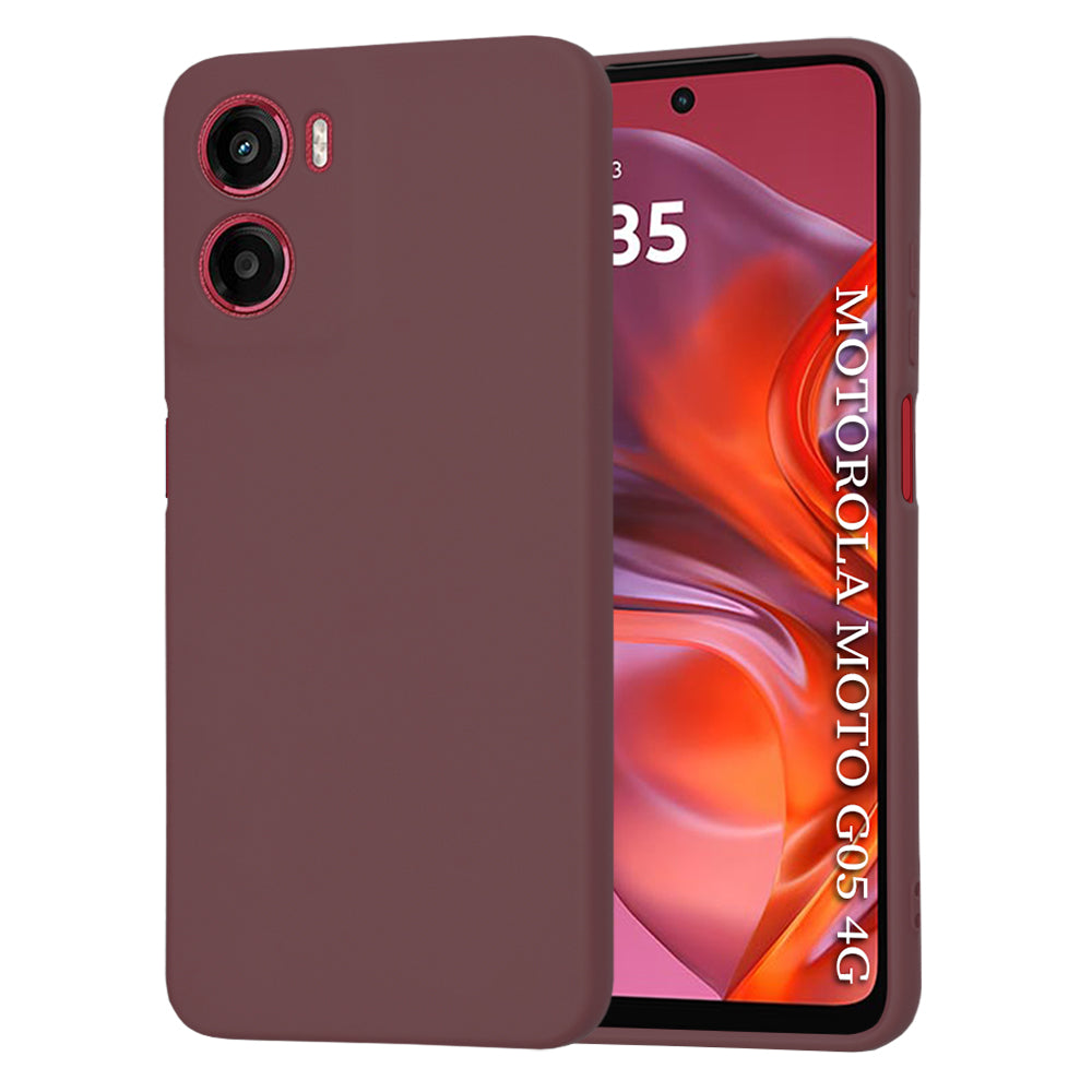 Suojakuori Motorola Moto E15 / G05:lle, Techsuit, SoftFlex, Viininpunainen