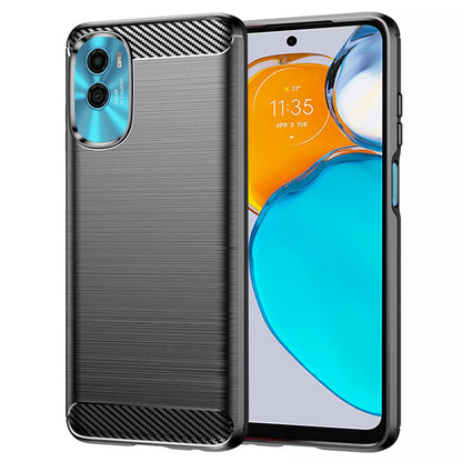 Kotelo Motorola Moto E22s:lle, Techsuit, Carbon, Musta