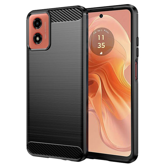 Kuori Motorola Moto G04s / E14 / G24 Power / G04 / G24, Techsuit, Hiili, Musta