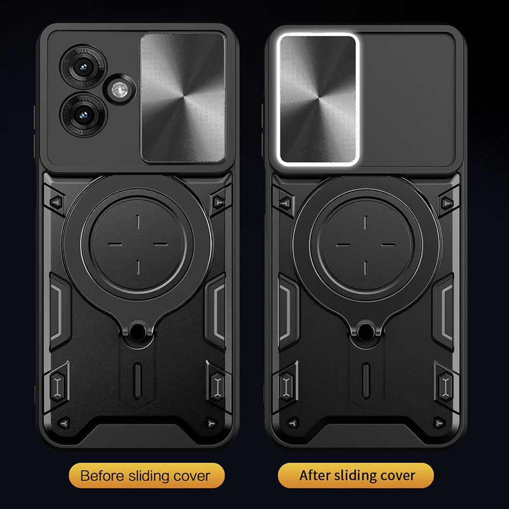 Kotelo Motorola Moto G06:lle, Techsuit, CamGuard Pro, Musta