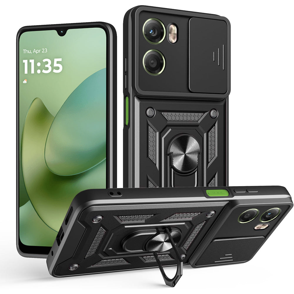 Kotelo Motorola Moto G06:lle, Techsuit, CamShield, Musta