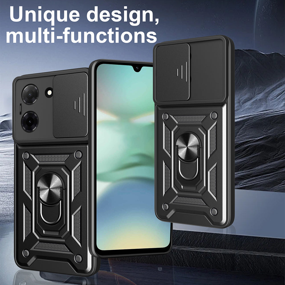 Kotelo Motorola Moto G06:lle, Techsuit, CamShield, Musta