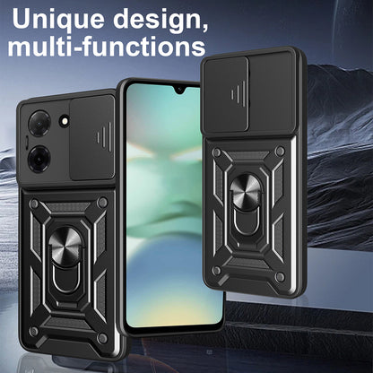 Kotelo Motorola Moto G06:lle, Techsuit, CamShield, Musta