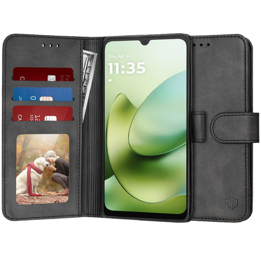 Suojakuori Motorola Moto G06:lle, Techsuit, Diary Book, Musta