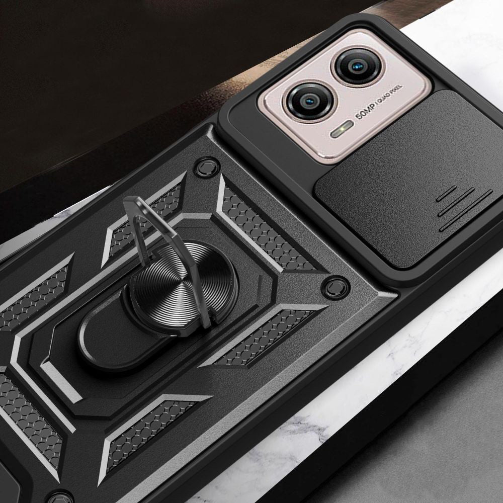 Kotelo Motorola Moto G13 / G23 / G53:lle, Techsuit, CamShield, Musta