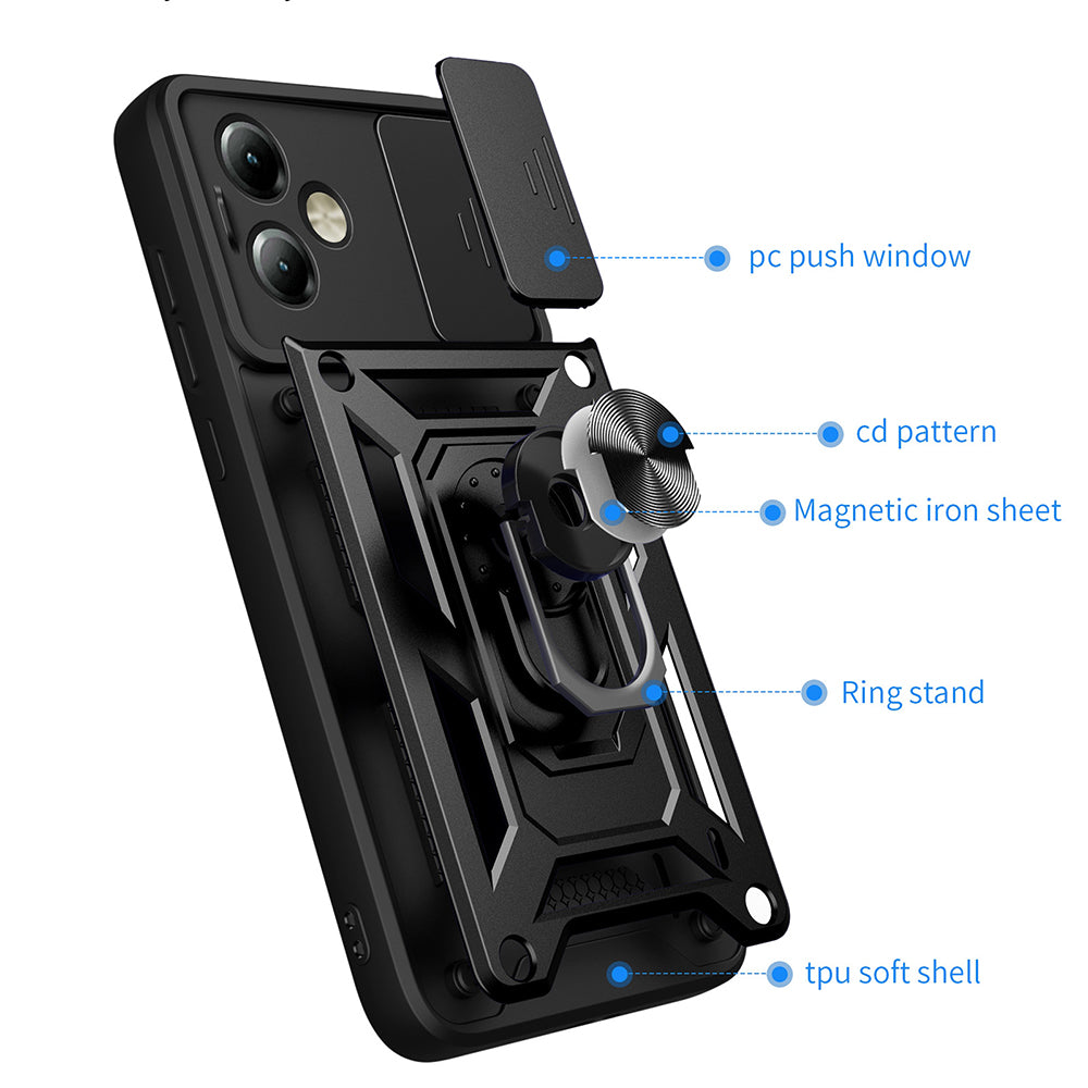 Kuori Motorola Moto G14:lle, Techsuit, CamShield, Sininen