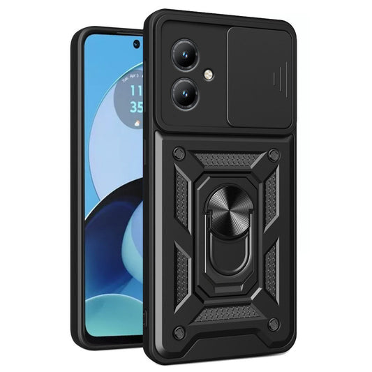 Kotelo Motorola Moto G14:lle, Techsuit, CamShield, Musta