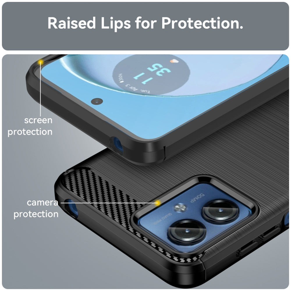 Suojakuori Motorola Moto G14:lle, Techsuit, Hiili, Musta