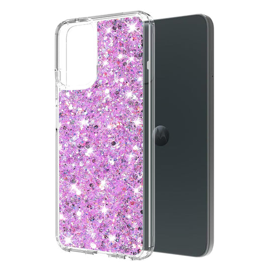 Suojakuori Motorola Moto G14:lle, Techsuit, Kimaltava Glitter, Magenta