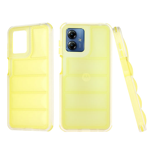 Kuori Motorola Moto G14:lle, Techsuit, Wave Shield, Keltainen