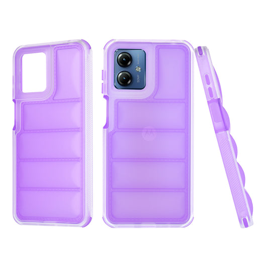 Suojakuori Motorola Moto G14:lle, Techsuit, Wave Shield, violetti