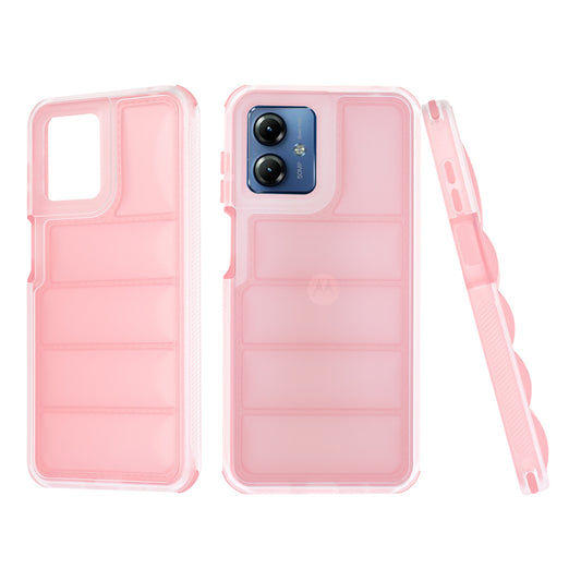 Kuori Motorola Moto G14:lle, Techsuit, Wave Shield, Vaaleanpunainen