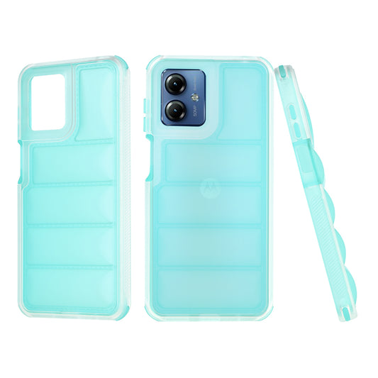 Kuori Motorola Moto G14:lle, Techsuit, Wave Shield, Turkoosi