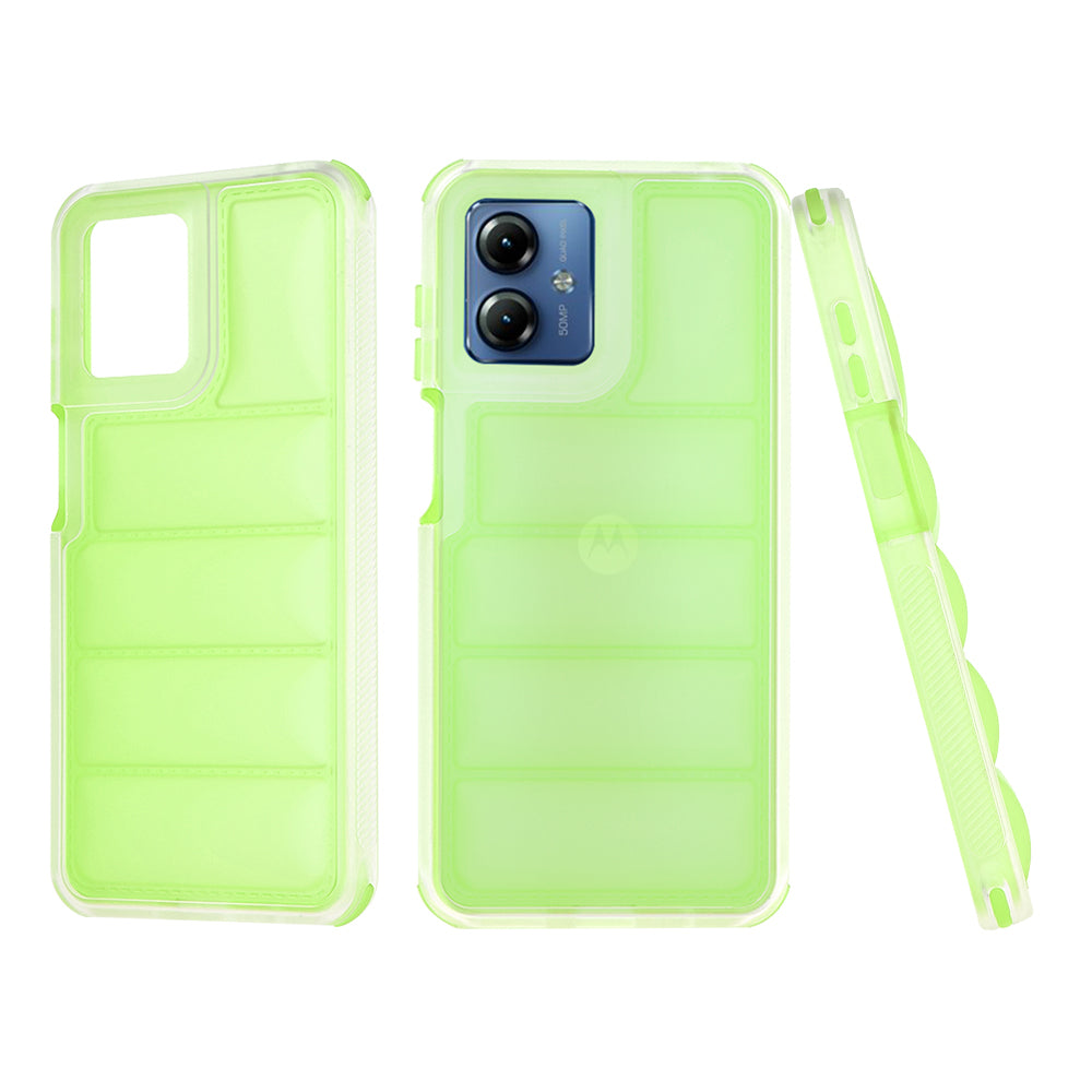 Kuori Motorola Moto G14:lle, Techsuit, Wave Shield, Vihreä