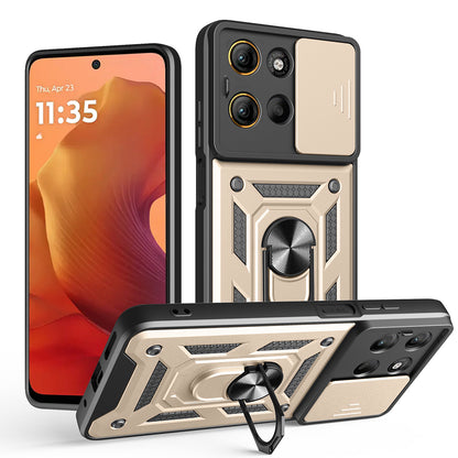 Kuori Motorola Moto G15 / G15 Power -puhelimelle, Techsuit, CamShield, Kultainen