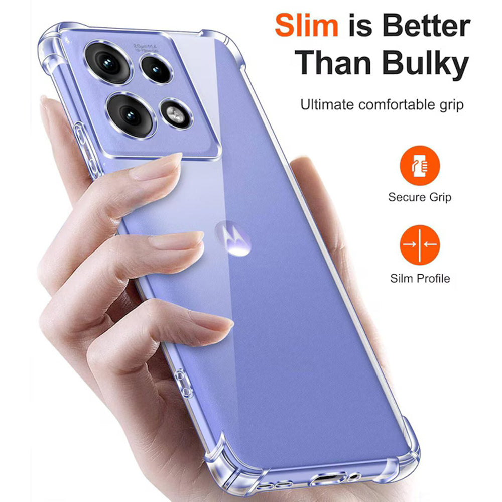 Case for Motorola Moto G15 / G15 Power, Techsuit, Shockproof Clear, Transparent