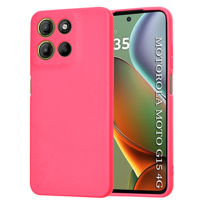 Suojakuori Motorola Moto G15 / G15 Power, Techsuit, SoftFlex, Tummanpunainen