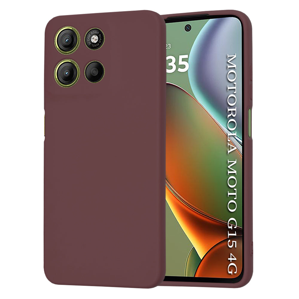 Suojakuori Motorola Moto G15 / G15 Power, Techsuit, SoftFlex, Viininpunainen
