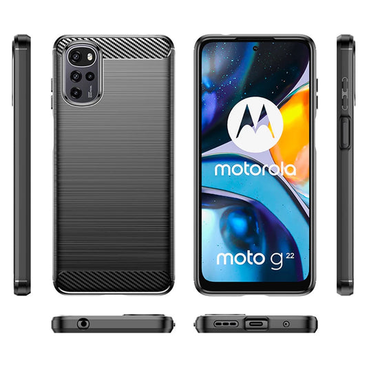 Suojakuori Motorola Moto G22:lle, Techsuit, Hiili, Musta