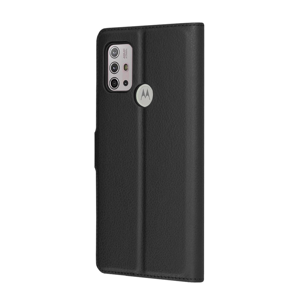 Kotelo Motorola Moto G30 / G20 / G10:lle, Techsuit, nahkainen folio, musta