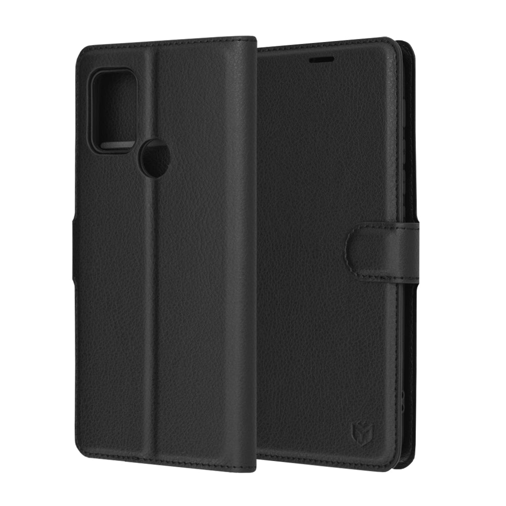 Kotelo Motorola Moto G30 / G20 / G10:lle, Techsuit, nahkainen folio, musta
