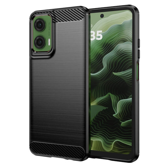 Kuori Motorola Moto G35:lle, Techsuit, Hiili, Musta