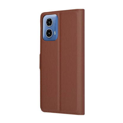 Kotelo Motorola Moto G45 / G34:lle, Techsuit, Leather Folio, Ruskea