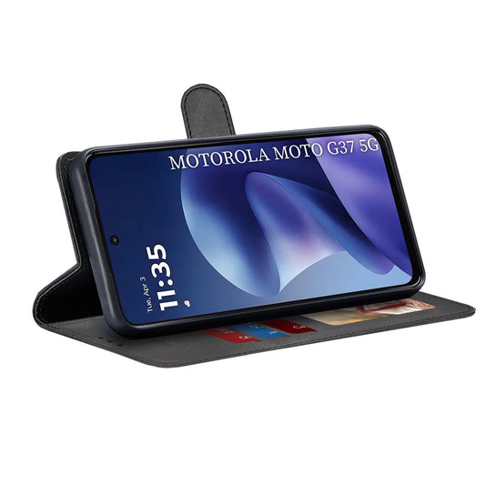 Suojakuori Motorola Moto G47 / G37 Power / G37, Techsuit, Diary Book, Musta