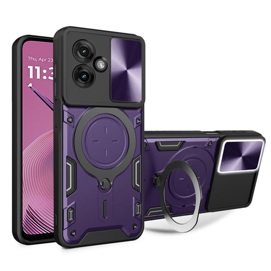 Suojakuori Motorola Moto G55:lle, Techsuit, CamGuard Pro, Violetti