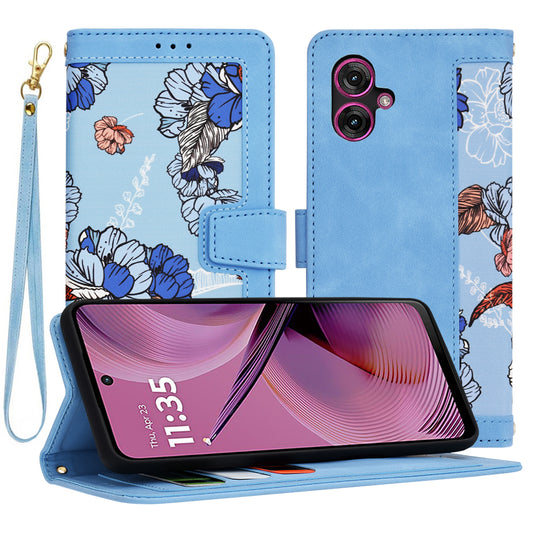 Kuori Motorola Moto G55:lle, Techsuit, FlipCraft, Sininen