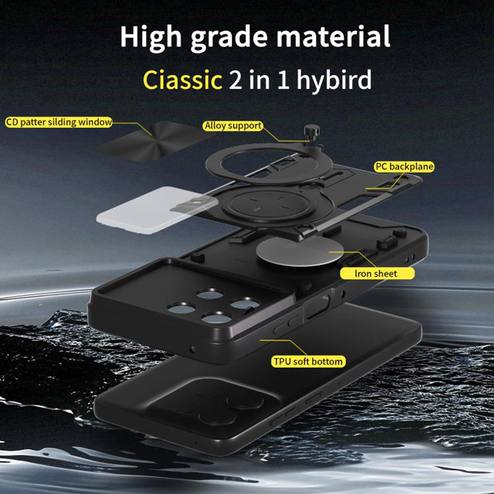 Case for Motorola Moto G56, Techsuit, CamGuard Pro, Black